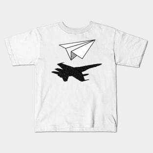 Paper Plane Fighter Jet Kids T-Shirt